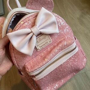 Loungefly Pink Sequin Disney Backpack